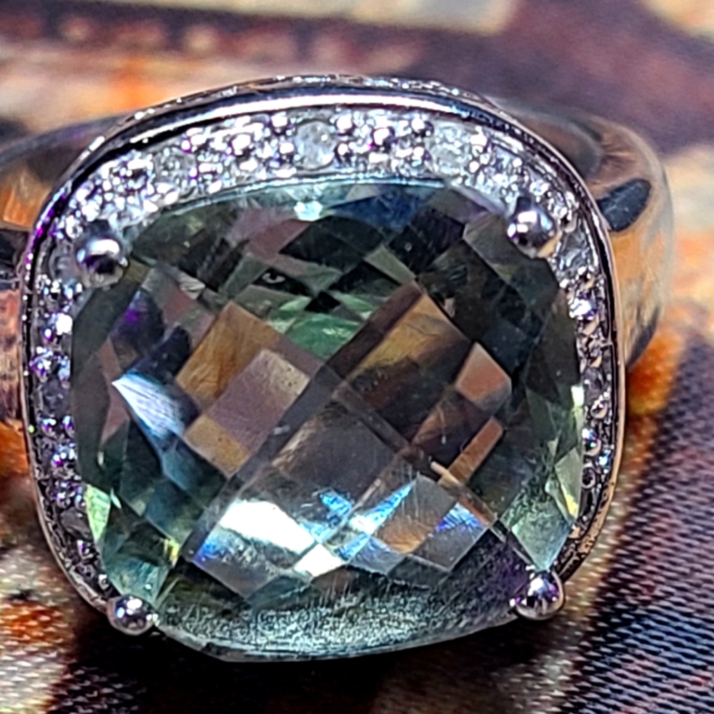 Green Amethyst ring.